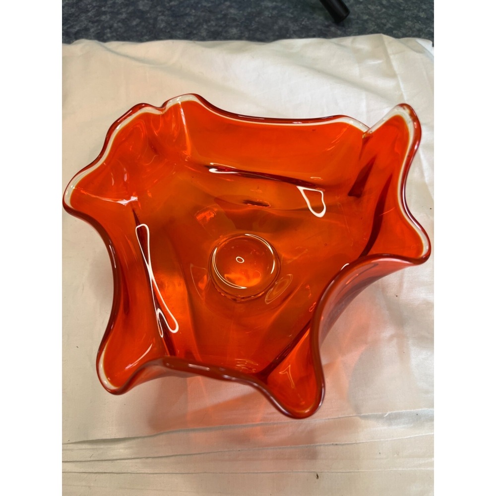 Viking Persimmon Orange Handkerchief 7 inch Bowl Dish